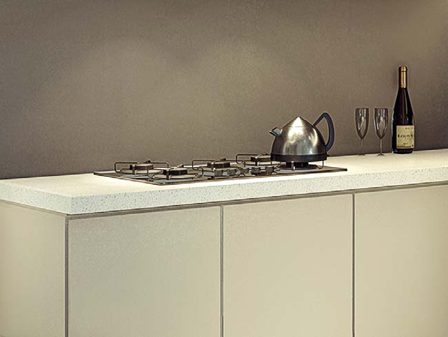 kitchen - Design rumah tropis cluster Agra di Suvarna Sutra Tangerang