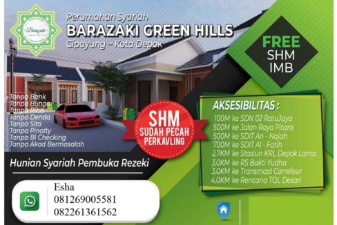 Brosur Barazaki Green Hills 488x326 - Barazaki Green Hills rumah syariah di Cipayung Depok