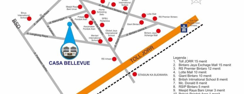 Casa Bellevue - Peta Lokasi