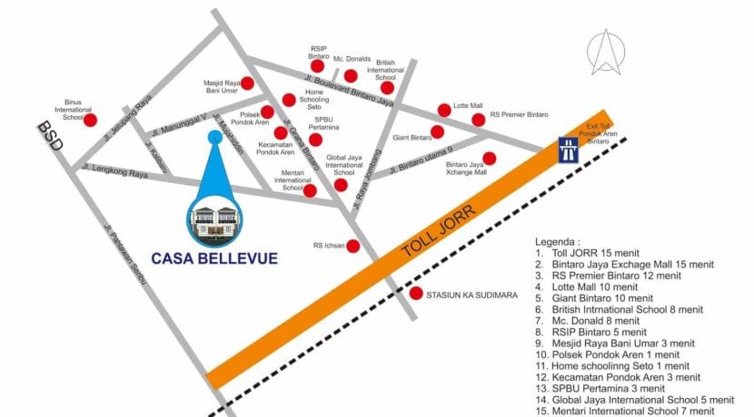 Casa Bellevue - Peta Lokasi
