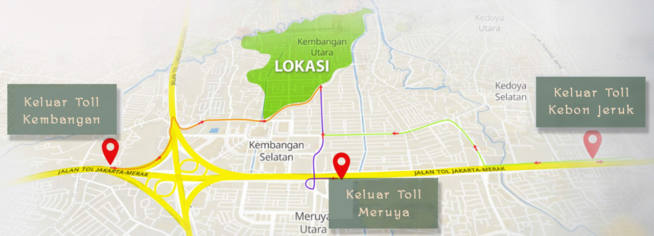 Peta Lokasi Taman Permata Buana - Kavling siap bangun di Taman Permata Buana Jakarta Barat