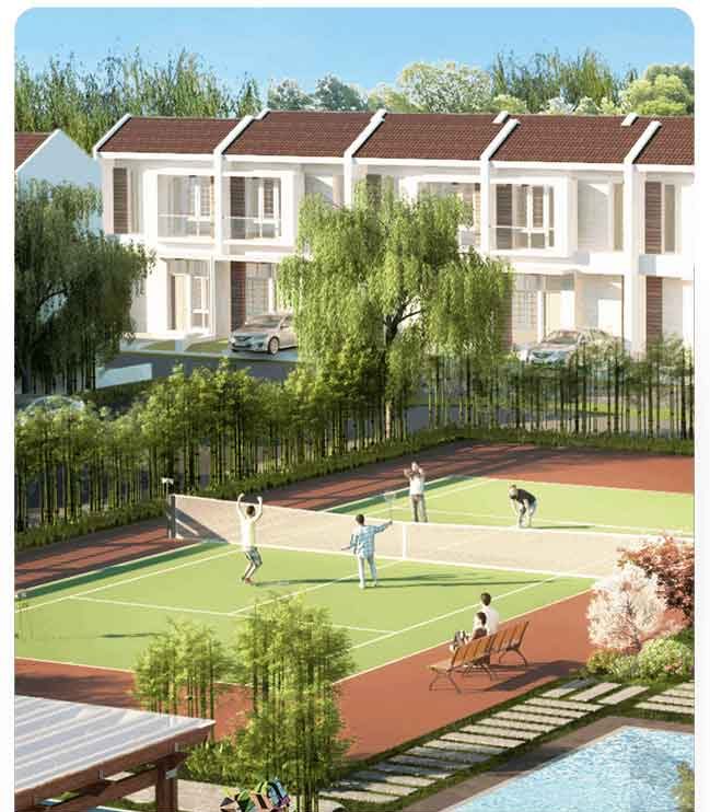 Fasilitas Lapangan tennis  1 e1721529665135 - Kana Park rumah bergaya Jepang @Legok Serpong