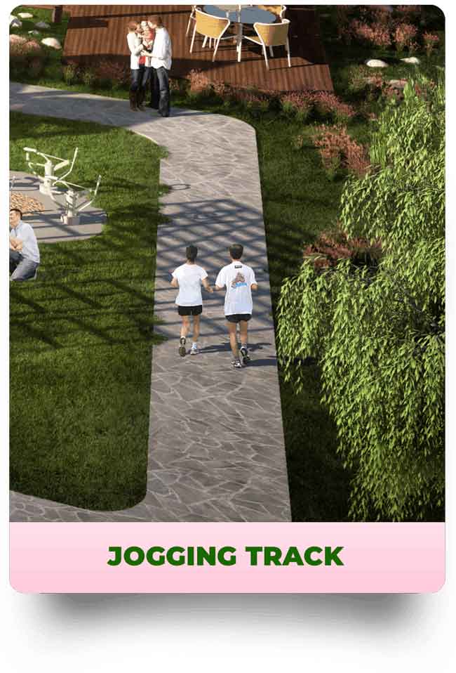 Fasilitas Jogging Track - Kana Park rumah bergaya Jepang termurah di Tangerang