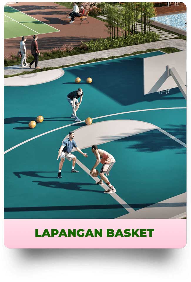 Fasilitas Lapangan Basket - Kana Park rumah bergaya Jepang termurah di Tangerang