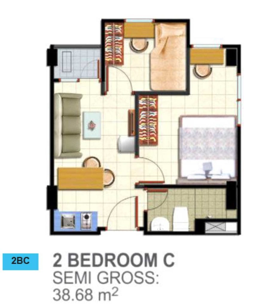 2 BR B Victoria Garden