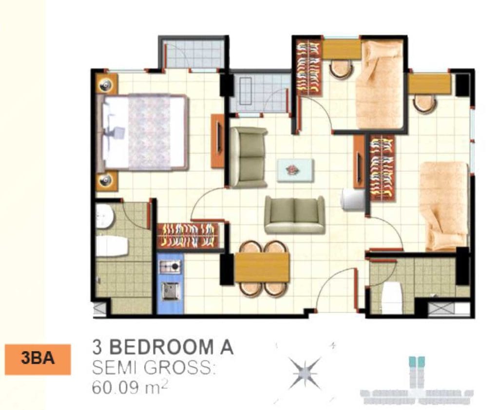 3 BR A Victoria Garden