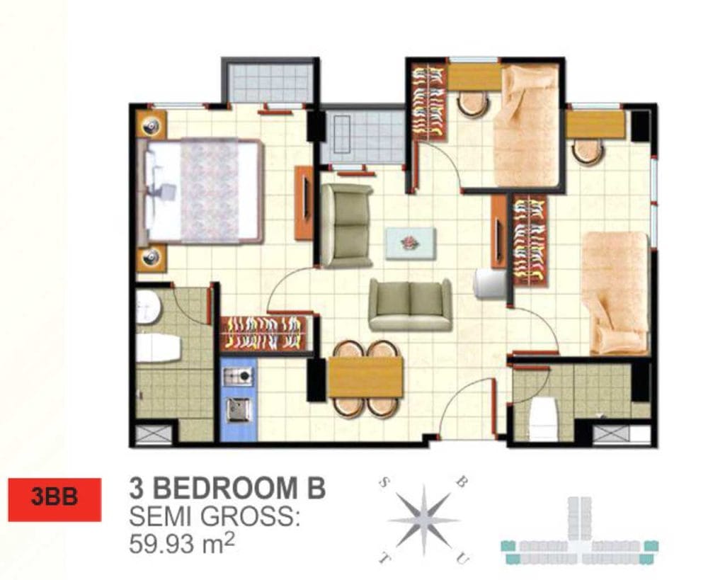 3 BR B Victoria Garden