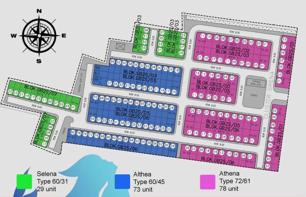 Site Plan Sirena Grand Batavia IIa 1024x659 - Sirena Grand Batavia II pilihan ideal perumahan di Tangerang