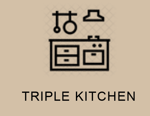 triple kitchen - Enchante Residence BSD City rumah mewah bergaya villa resort