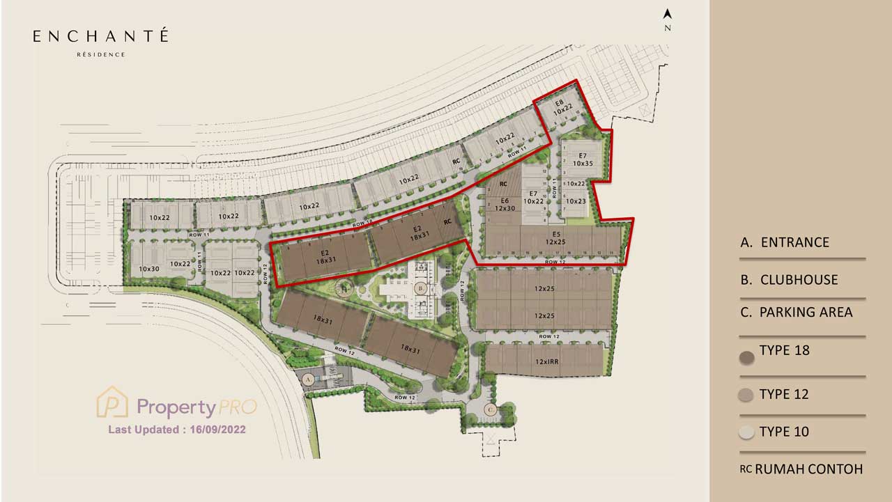 Site Plan Enchante - Enchante Residence BSD City rumah mewah bergaya villa resort