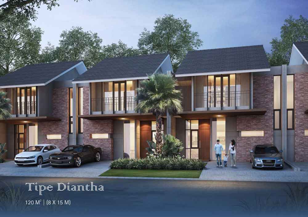 Type Diantha - Rumah minimalis siap huni di cluster Dakota Suvarna Sutera